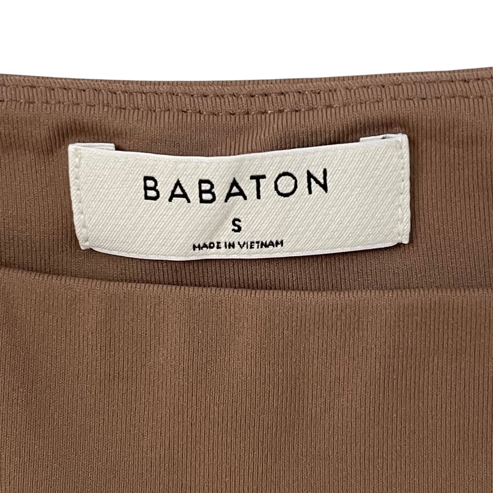 ARITZIA Babaton Contour Squareneck Mini Dress - Light Brown - Tan - Size S - Picture 3 of 5